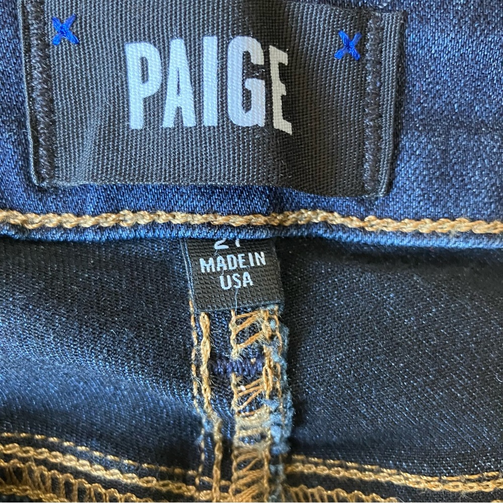 Paige Verdugo Ankle Jeans Size 27 Lawson Dark Wash Denim Straight Leg Stretch - Picture 3 of 10
